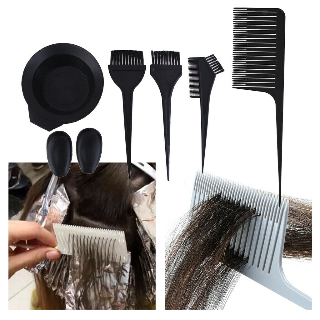 Professional Hair Color Bowl Comb Brush Ear Protect Covers Weave Comb Tools
