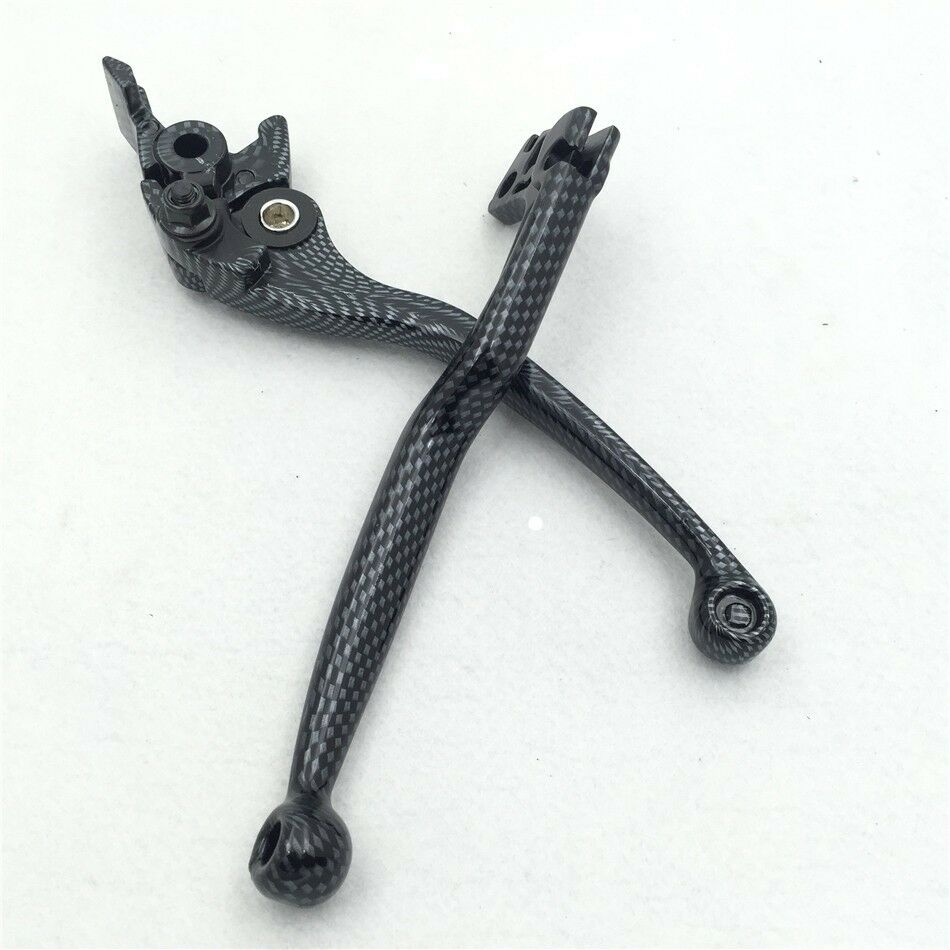1 Pair Carbon Brake Clutch Hand Levers For Suzuki Gsxr 600 750 Katana 750F Sv650