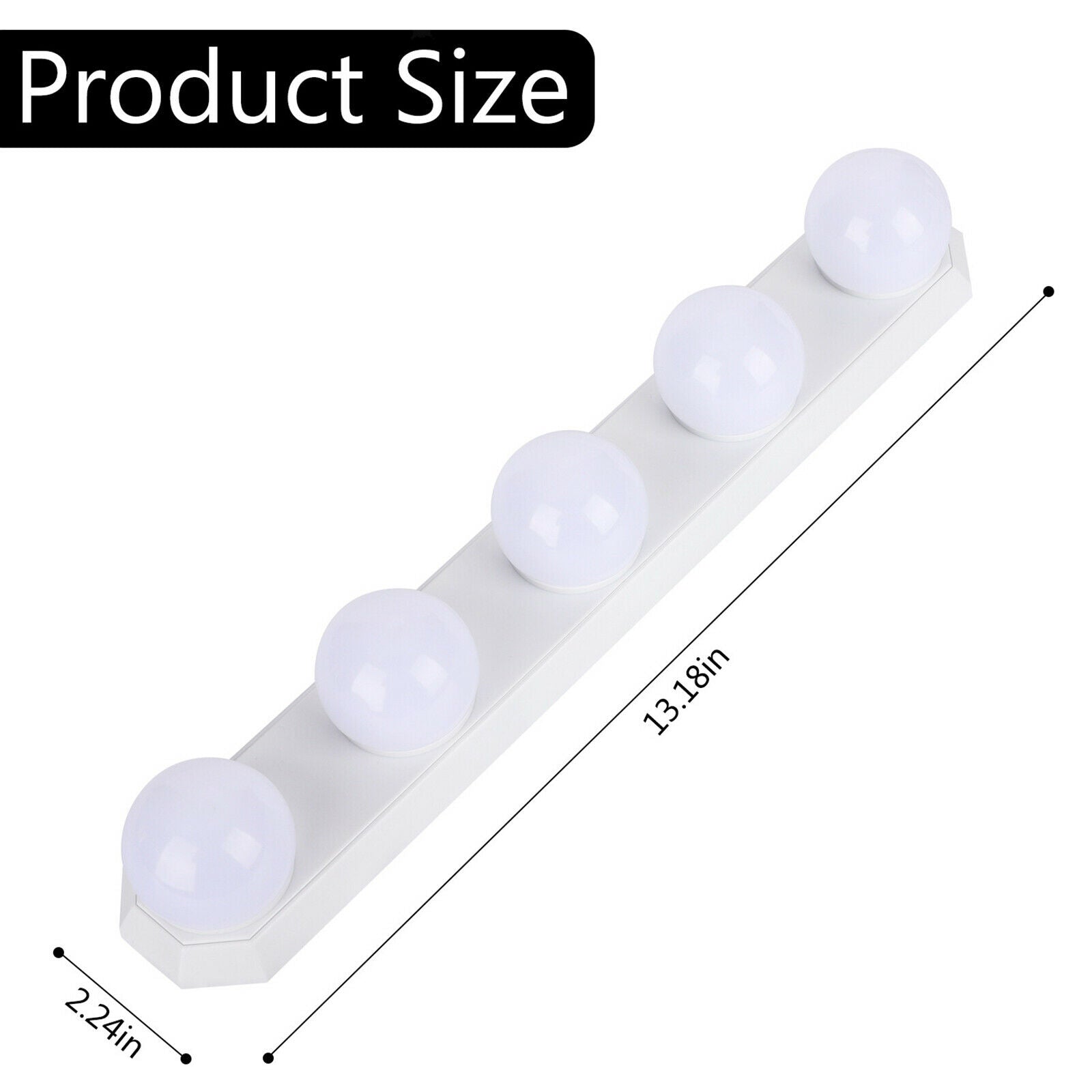 USB 5 Led Makeup Mirror Lights Mirror Strip Vanity Mirror Decoration Lights