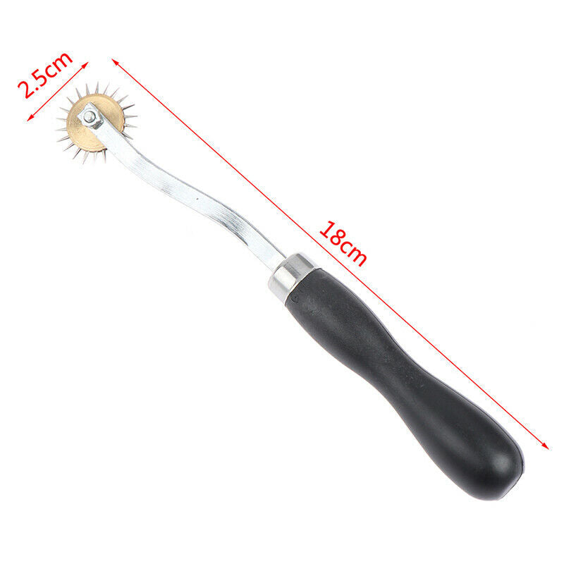 Sewing Wheel Leather Marker Practical Wood Handle Leather Wheel Sewing ToolBDAU