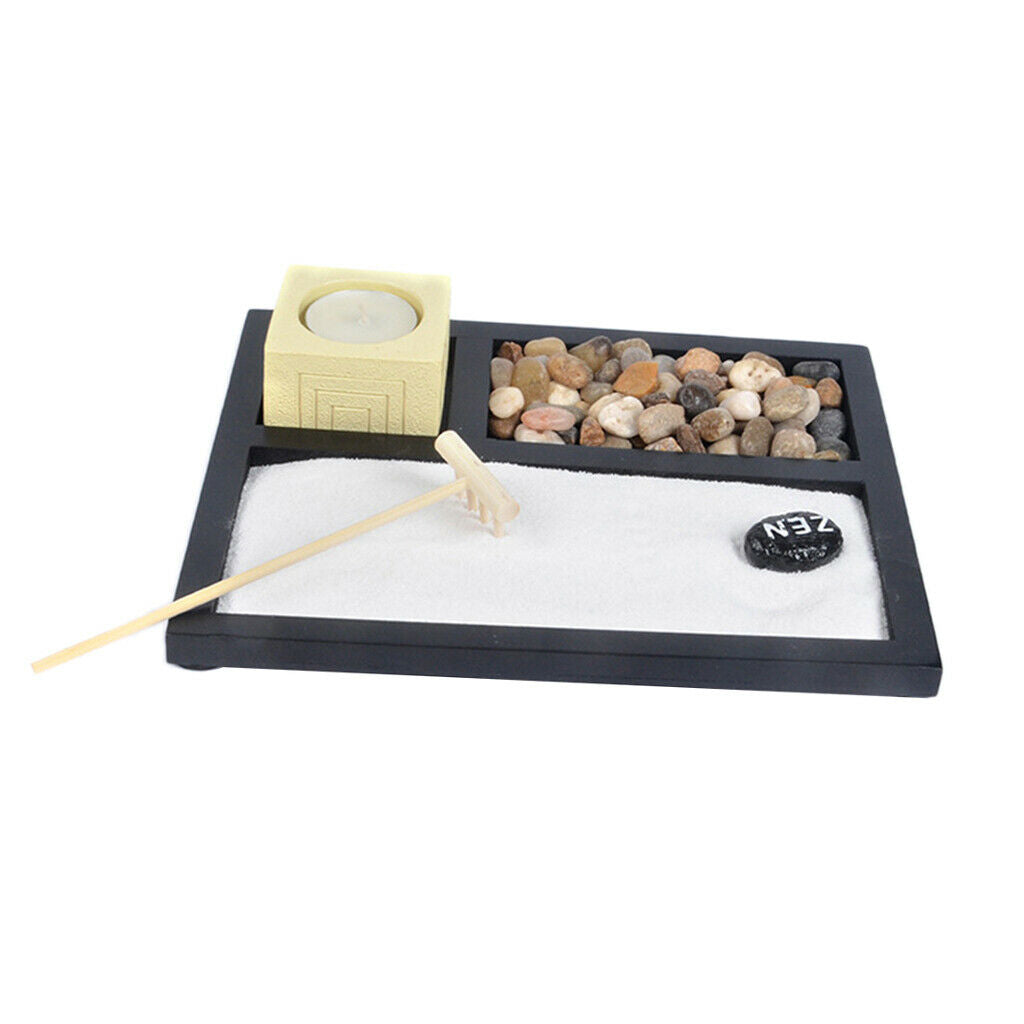 Mini Wooden  Garden Desktop Sandbox Sand Tray For Kids Adults Toys