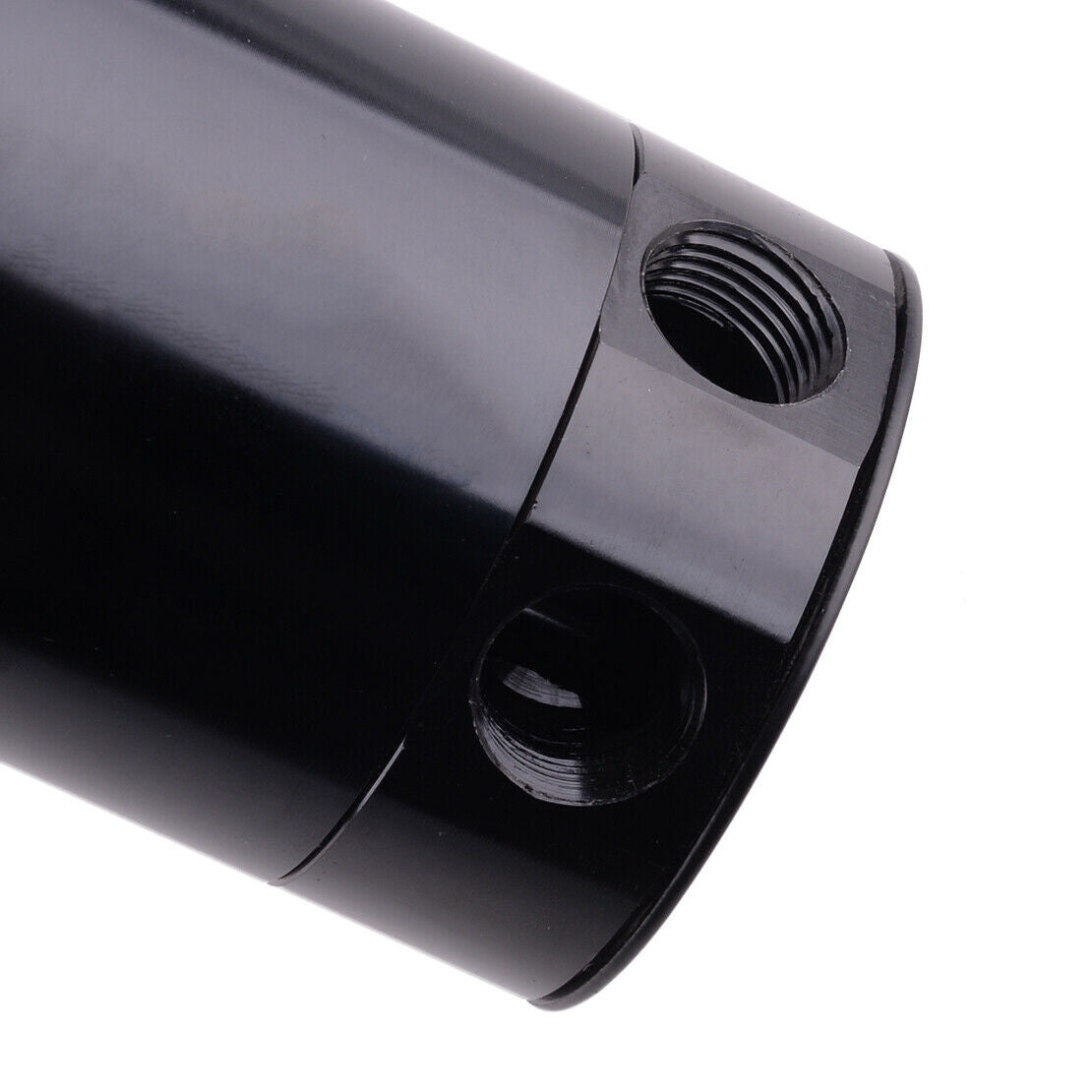 Black 2-Port Compact Baffled Separator Oil Catch Can Tank Reservoir 5 oz