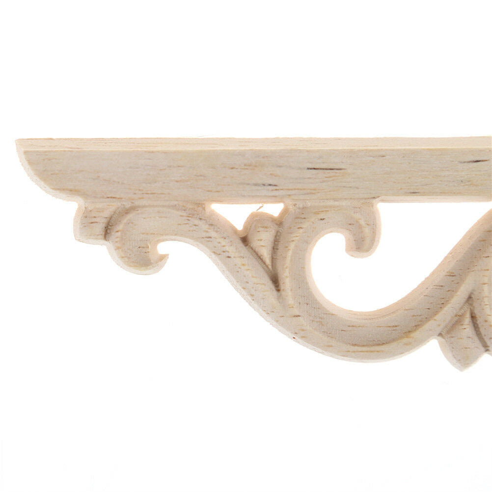 1Pair Europe Style Exquisite Wood Carved Applique Furniture Home Door  De.l8