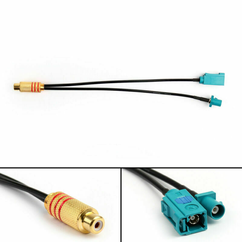4x RCA Jack to Universal Fakra "Z" Male & Female Jack Pigtail RG174 20cm  UA