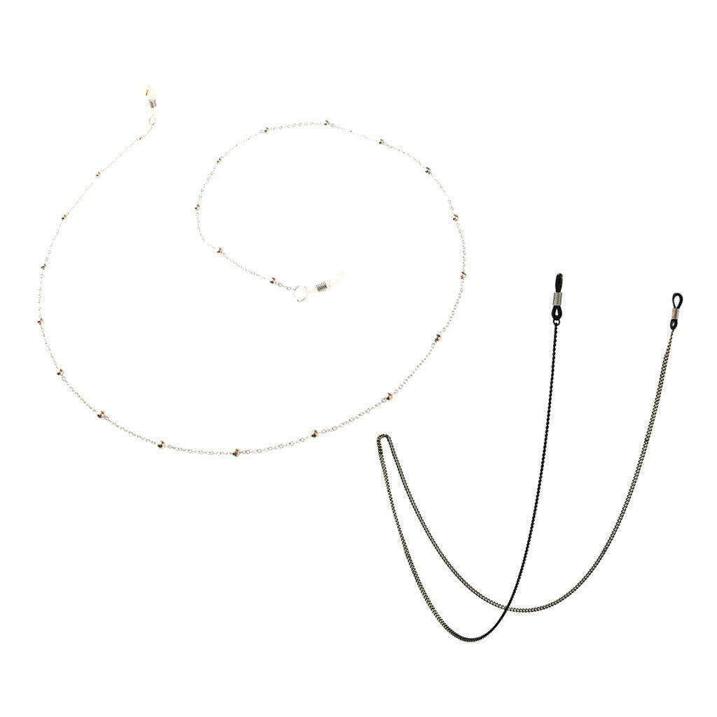 2X Eyeglasses Sunglasses Holder Retainer Glasses Neck Cord Chain String Rope