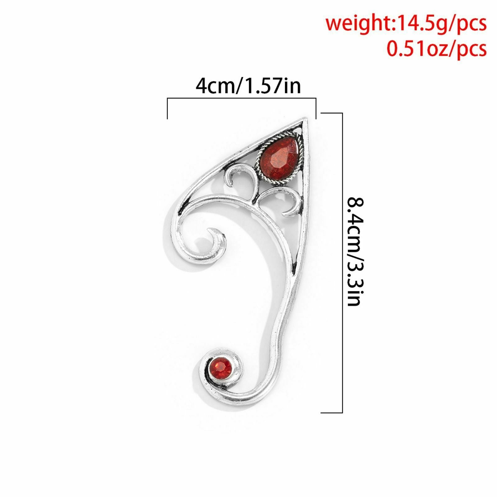 Fashionable Hollow Ear Cuff, Left Ear Clip, Clip-on Ear Wrap, Jewelry for Women