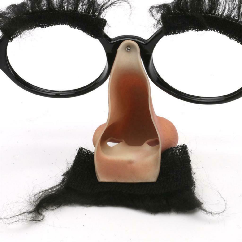 Halloween Glasses Big Nose Black Mustache Eyebrow Eyeglasses Party Photo Props