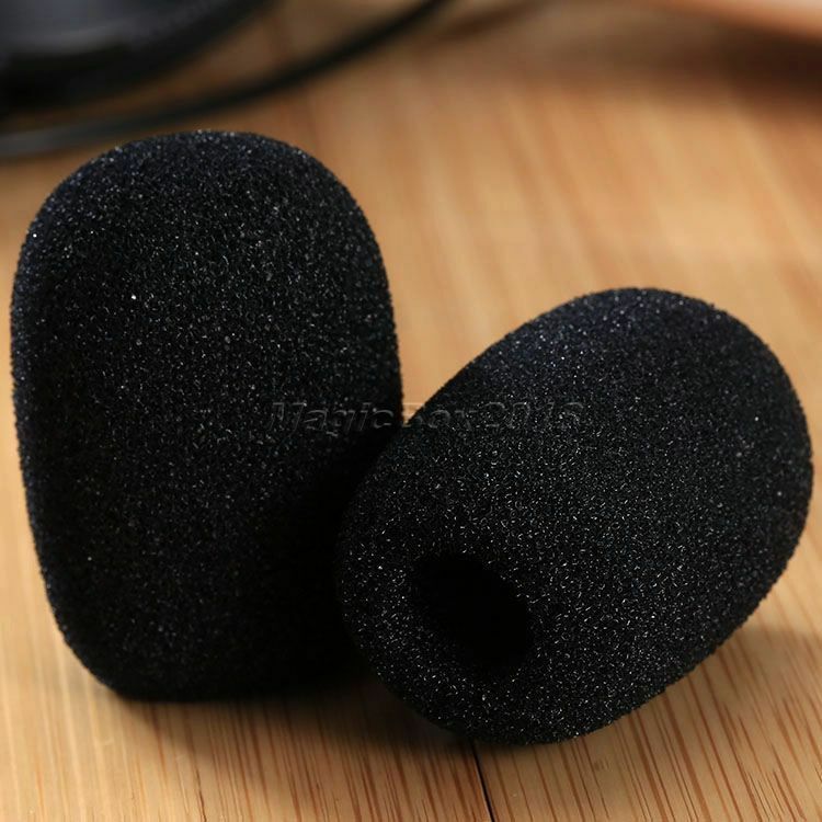 5PCS 35x10mm Mini Handheld Microphone Headset Windscreen Foam Sponge Mic Cover