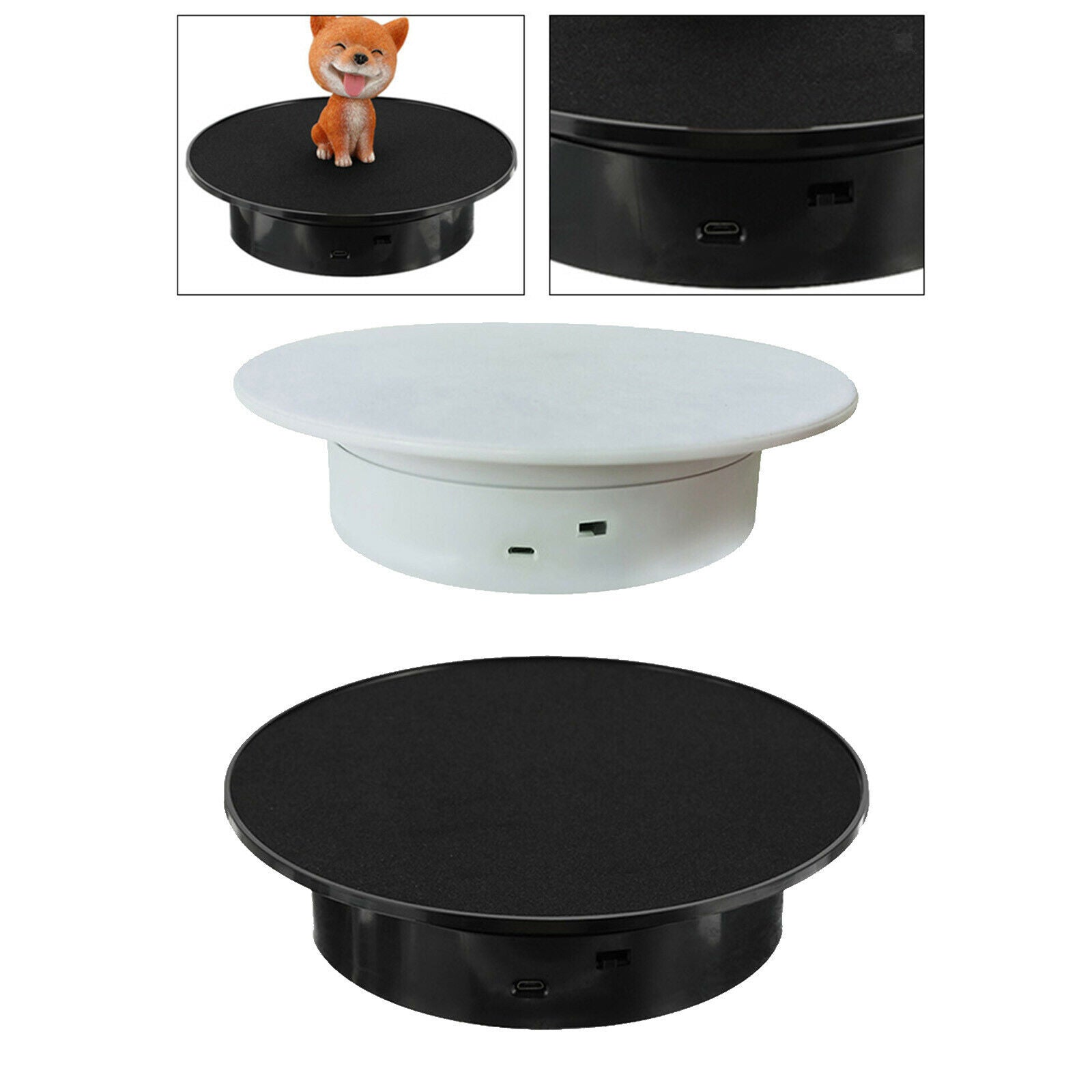 2pcs Electric Rotating Display Stand Turntable for Jewelry Watch