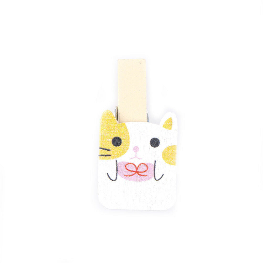 10x  Cartoon animal rabbit Wood Clip Photo Paper Pegs Craft Decoration td.l8