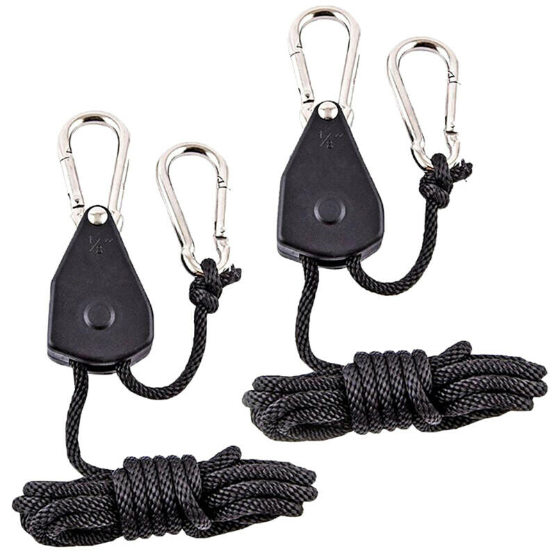 2Pcs Adjustable Light Lifters Hangers Rope Ratchet Lights Lifters ReflectorBDAU
