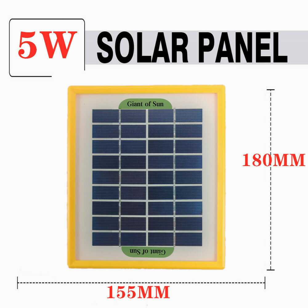 5W 12V Solar Panel Output Battery Charger Power Bank DIY Camping Hiking Outdoor