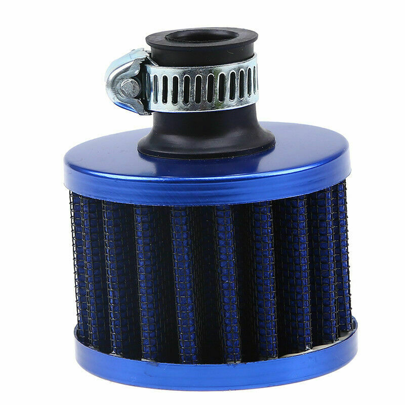 1x 12mm Car Cold Air Intake Filter Turbo Vent Crankcase Breather Filter SUV Blue