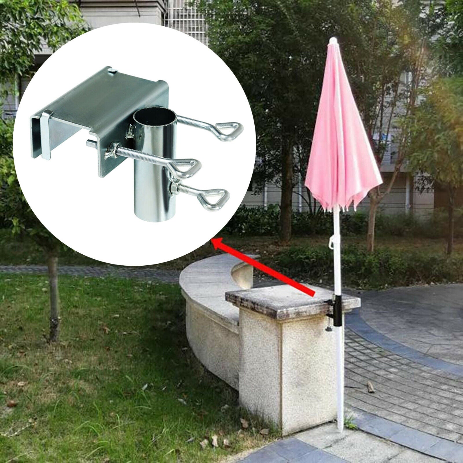1Pc Balcony Umbrella Holder Parasol Table Clamp Patio Beach Umbrella Holders