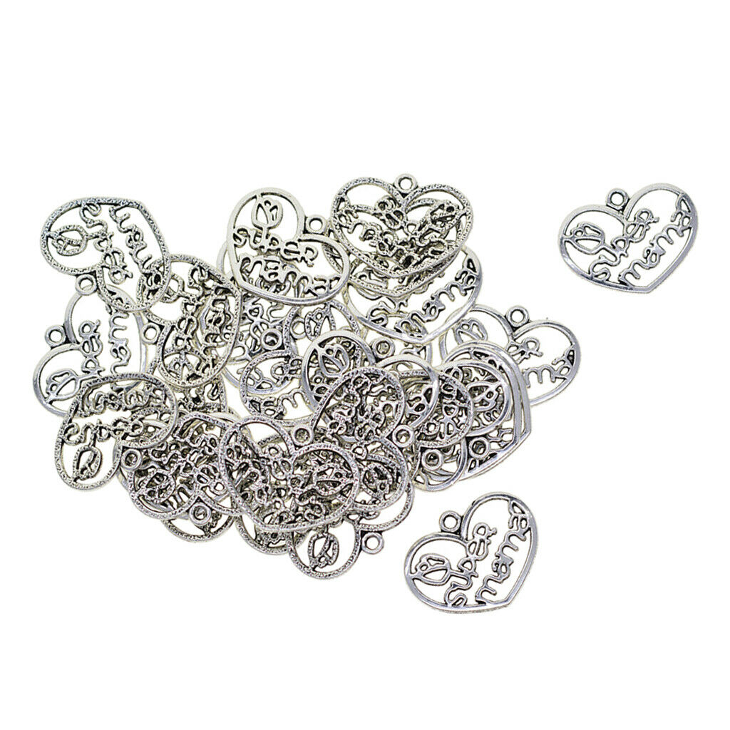 30 Pieces Love Hanging Pendants Heart Shape Hanging Decor PendantsMaking Pin