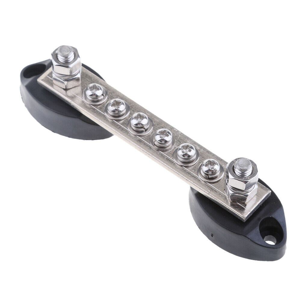 1Pc Boat Marine Stainless Steel Bus-Bar Electrical Terminal Junction 6P 100A