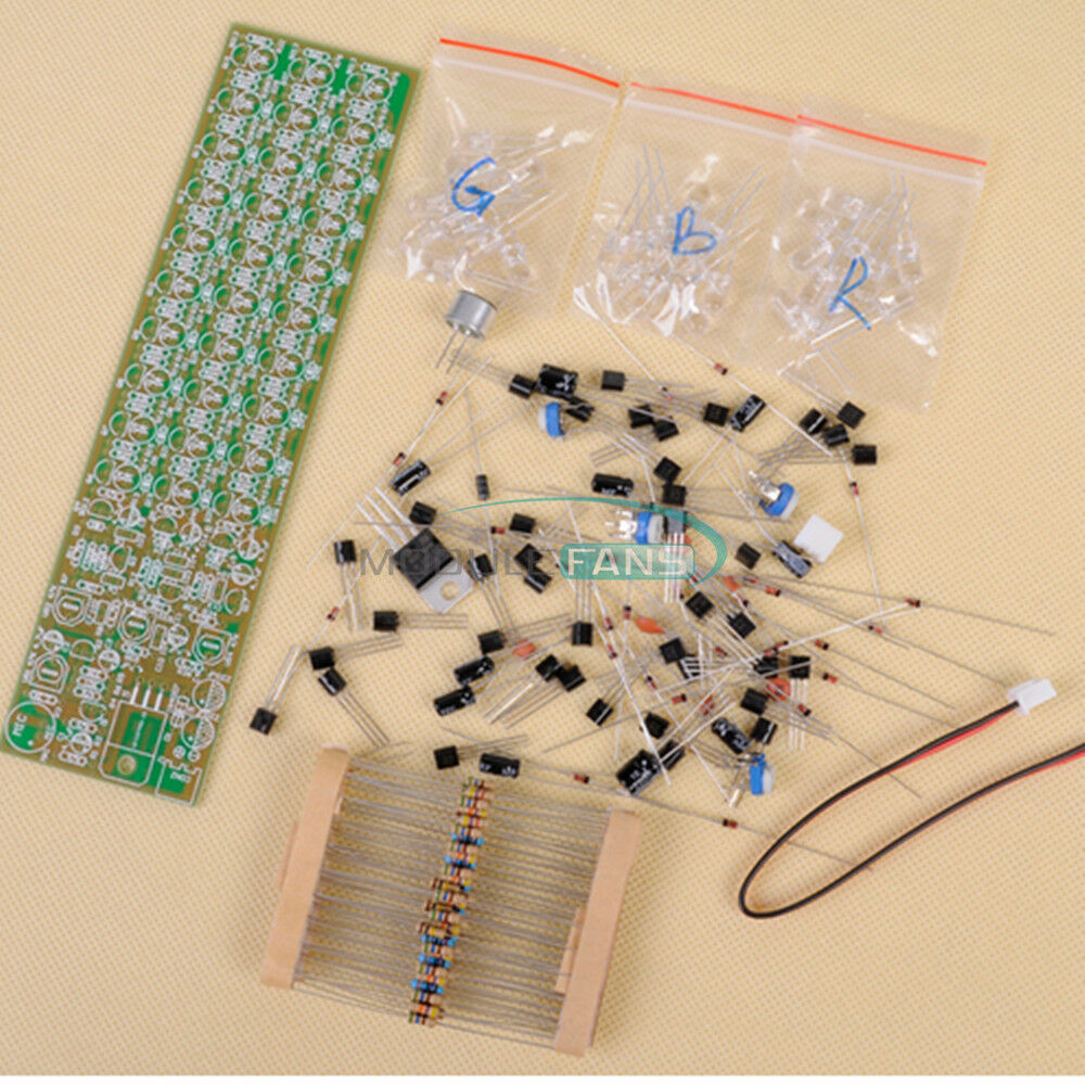 Red/Blue/Green LED Voice Control Level Indicating Electronic Production DIY Kit