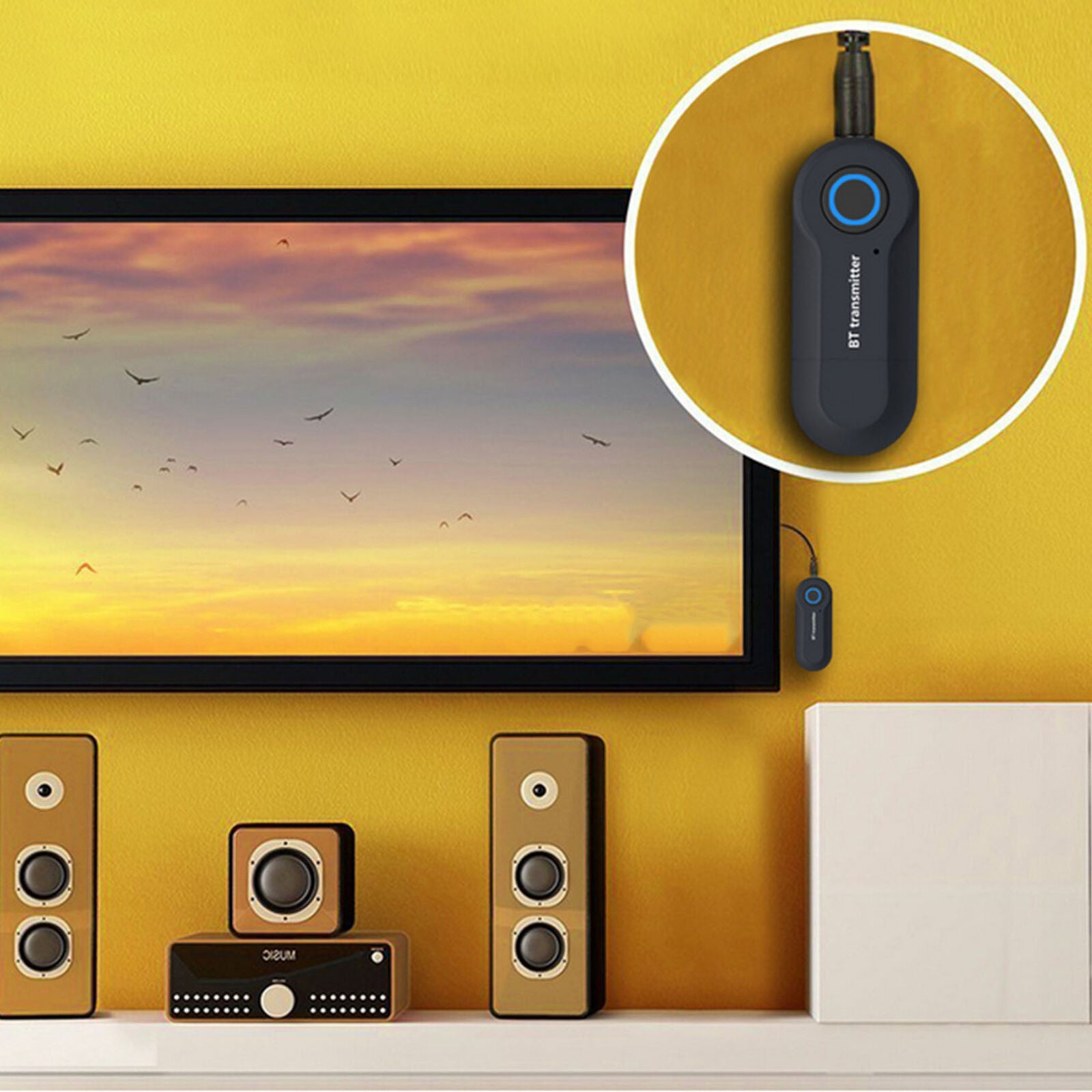 Bluetooth 4.0 Transmitter Audio BT Wireless Adapter 3.5mm Jack for TV Stereo PC
