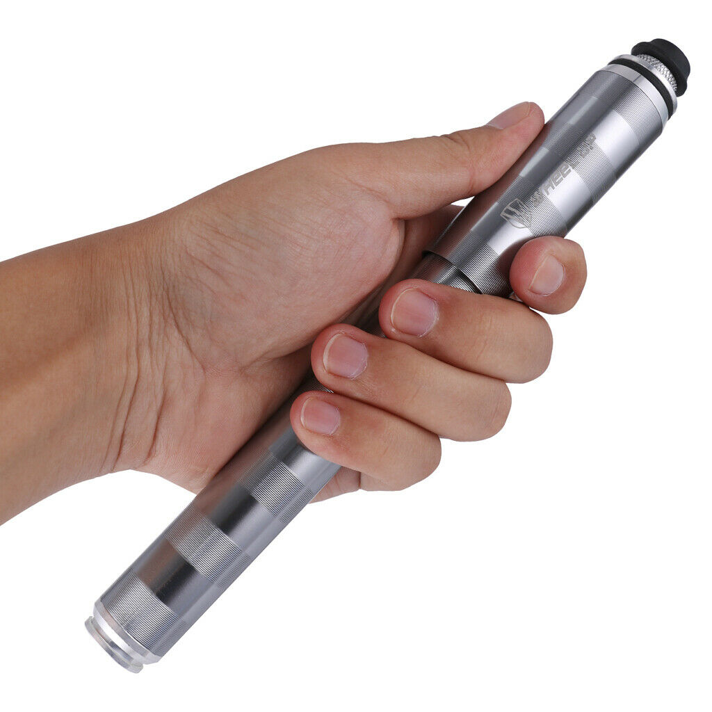 Pro Bike Pump with Gauge fits Presta and Schrader - Mini Bicycle Tire Pump for