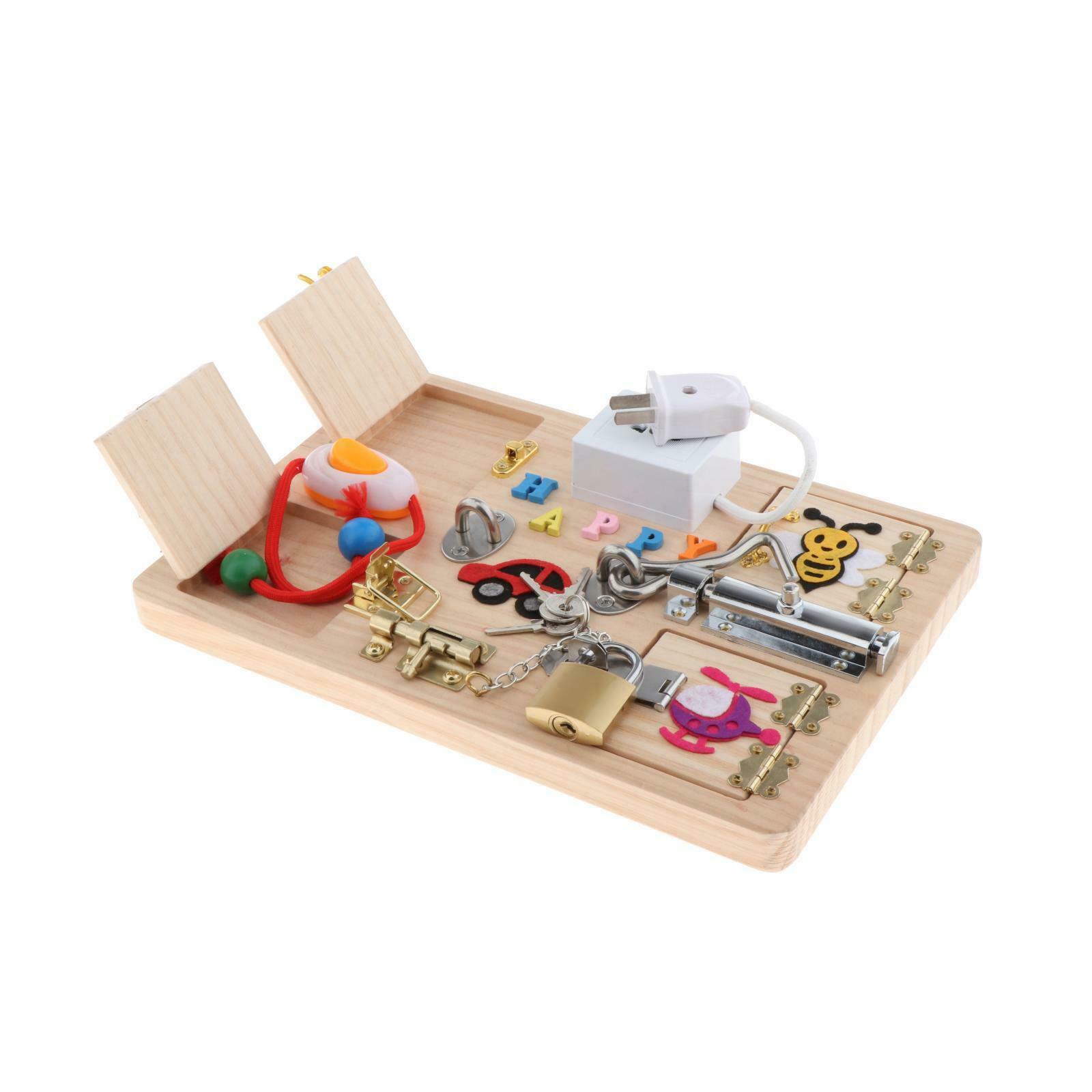 Portable Busy Board Motor Basic Learning Activity Toys For