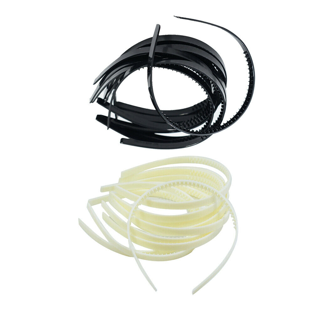 20pcs 10mm   Plastic Alice Hair Bands Headbands DIY Hair Headwear
