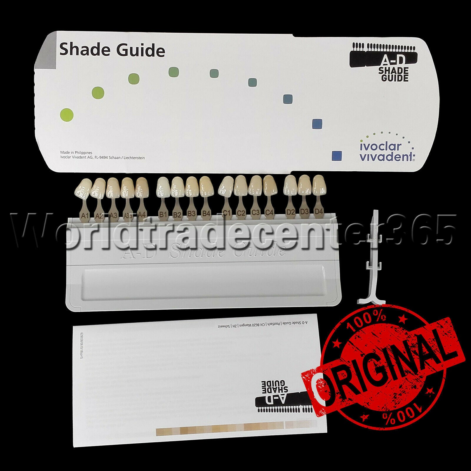 100% Ivoclar Vivadent Dental Shade Guide A1-D4 16 Colors Porcelain Teeth NEW
