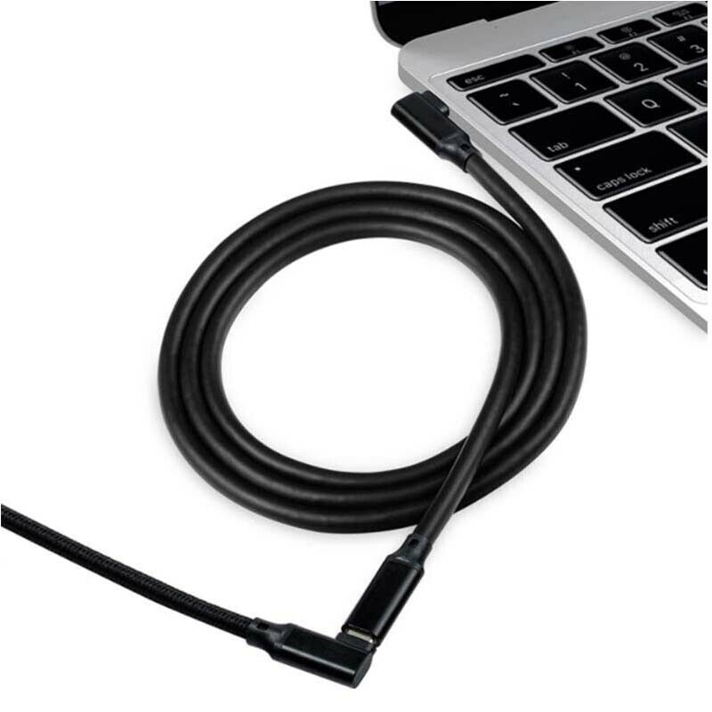 90 degree 2M Type C Extension Cable USB3.1 Male to Female Fast Charger Data10Gbp