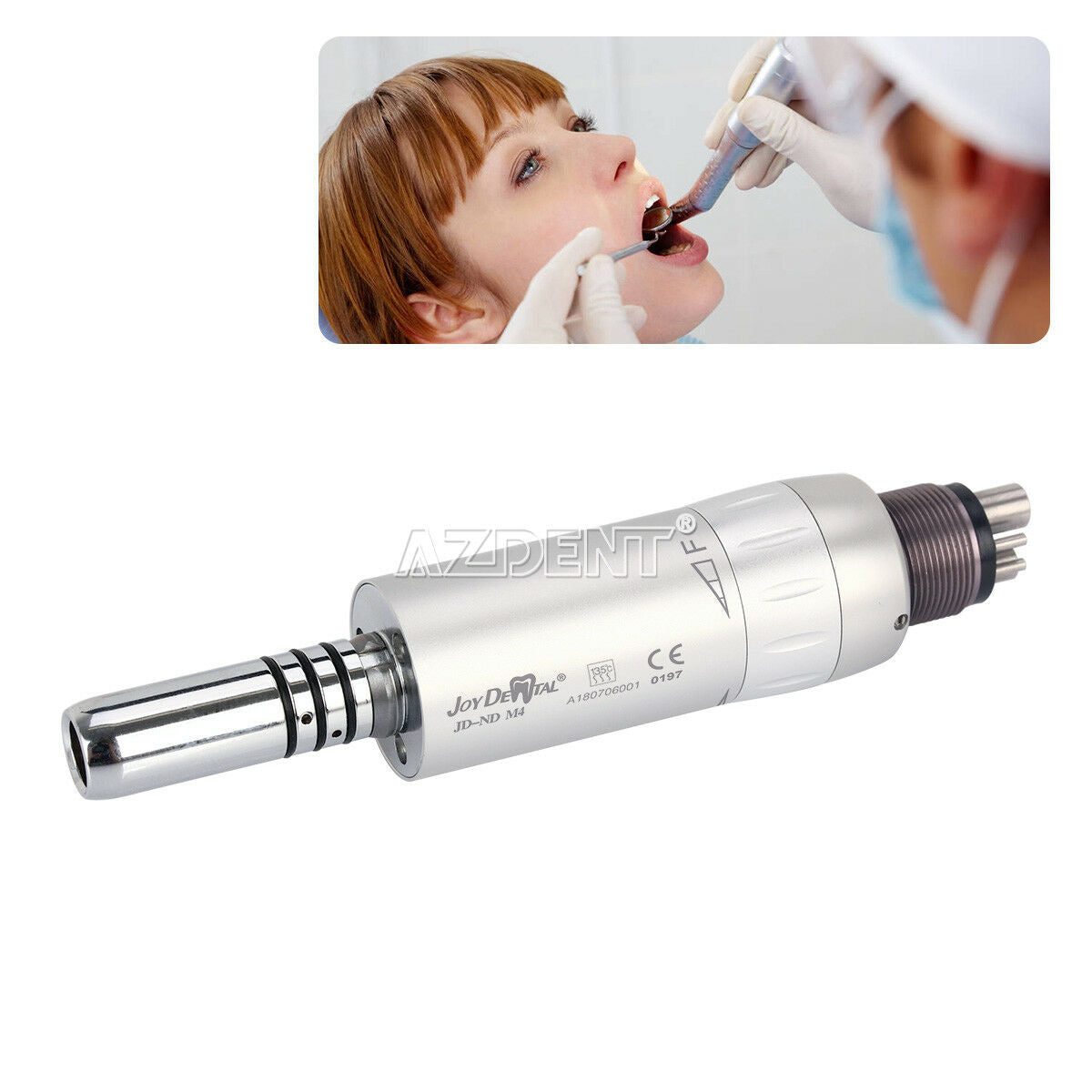 3XJoydental 1:1 Ratio Inner Water Air Motor 4Hole Fit E-type Low Speed Handpiece