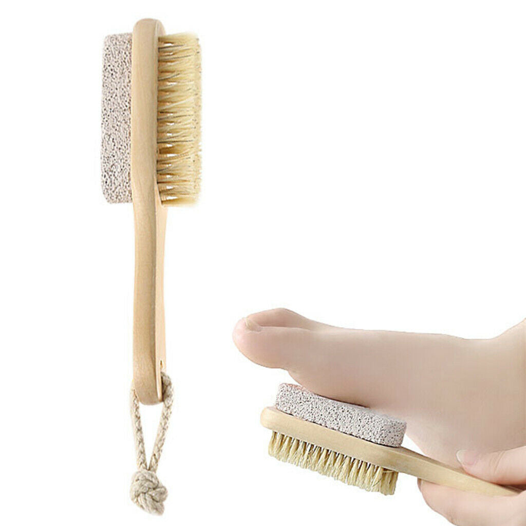 2 In 1 Bath Brush Bath Shower Body Brush  Scrubber Pumice Stone Body Massager