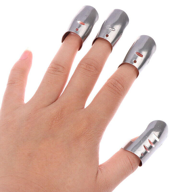 4pcs/set Stainless Steel Hand Guard Finger Protector Cover Slice Chop Coo.l8