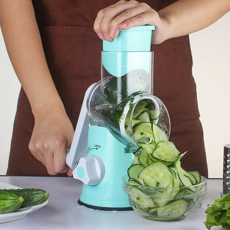 Manual Hand Speedy Mandoline Slicer Pasta Salad Maker Fruit Vegetable Cutte3BDA