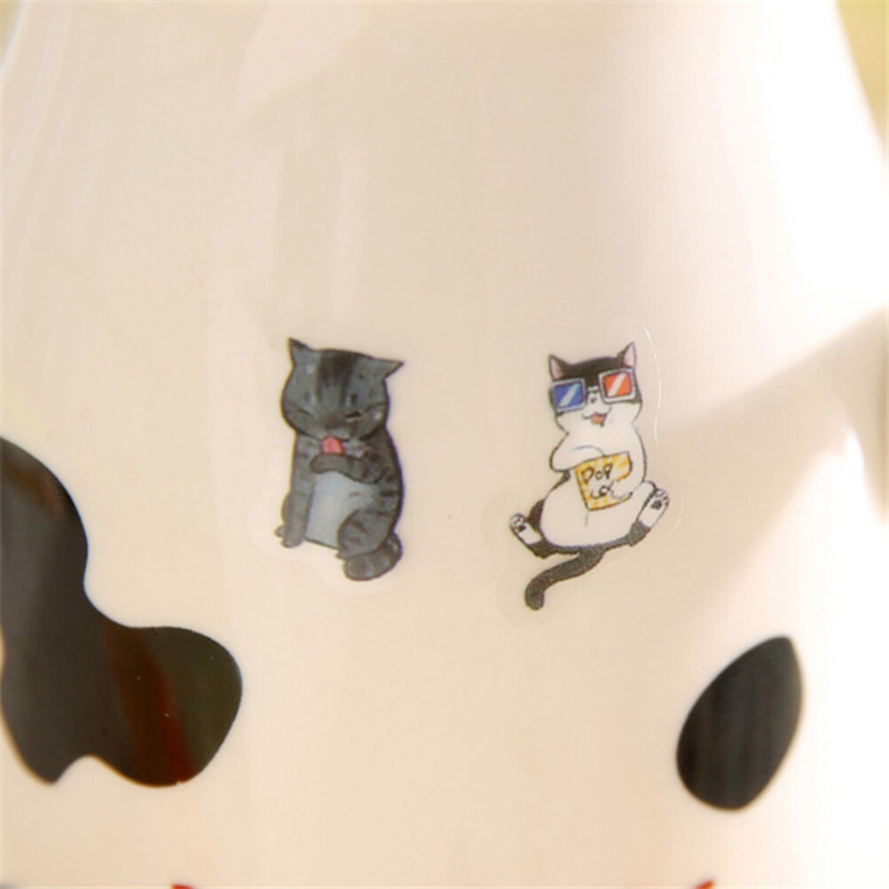 6 Pcs/Pack Korea Transparent Pvc Stickers Cute Cat Diary Photo Album Stic.l8