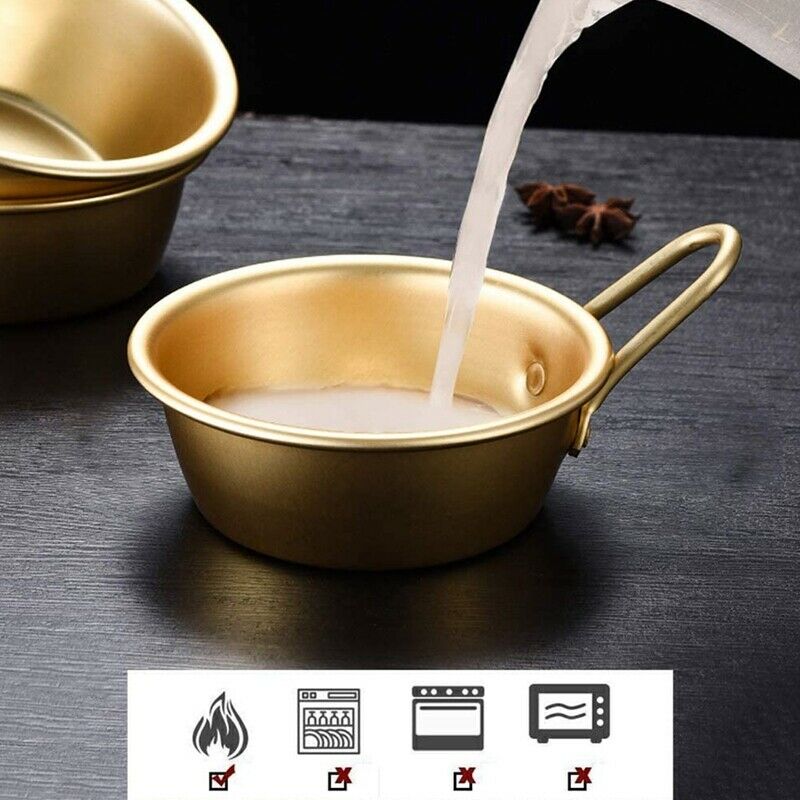 2PCS Makgeolli Bowls Aluminum Korean Traditional Bowls for Korean  Rice WineR8R2