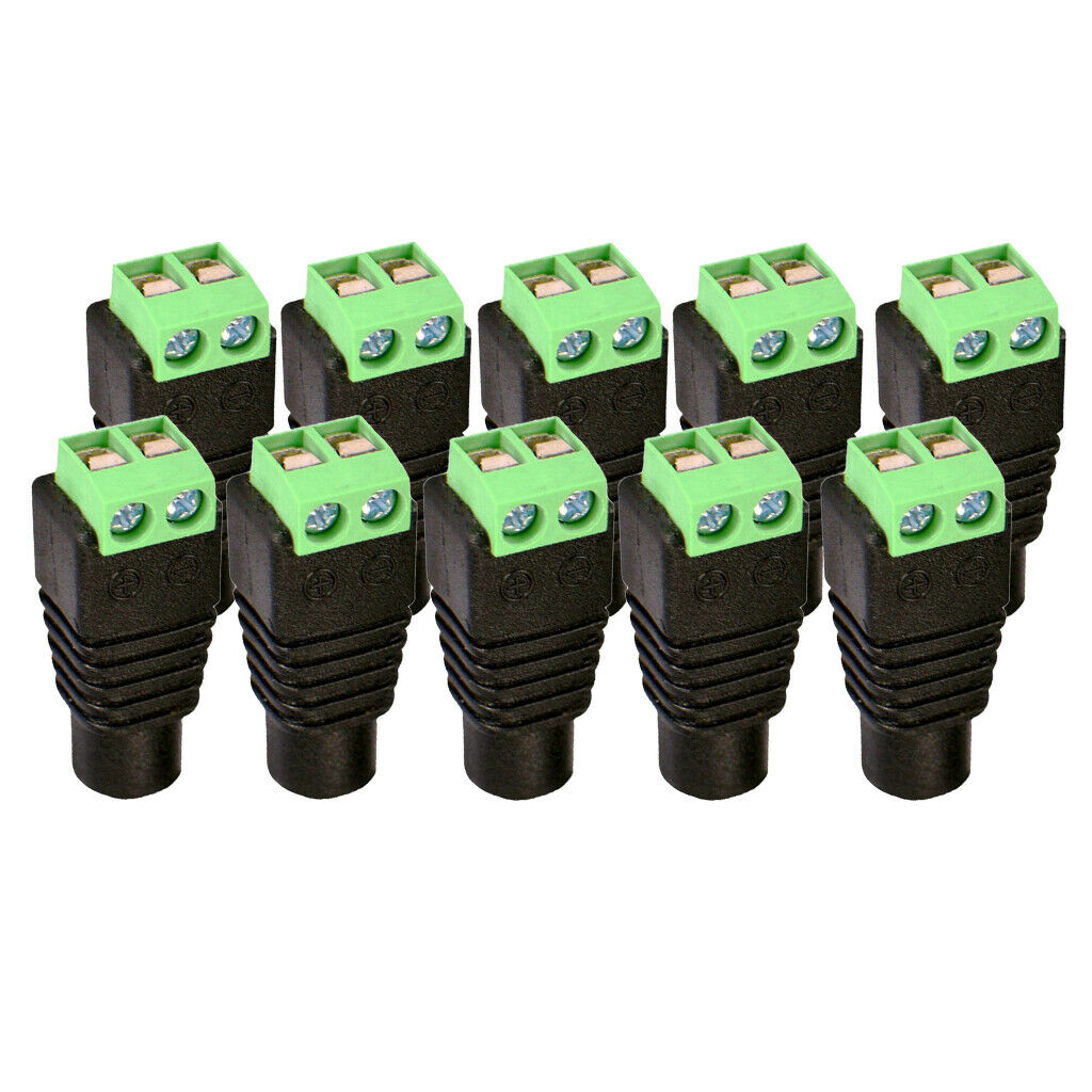 20pcs CCTV Camera DC Power Connector Female Male Connector 12V 120W 10A
