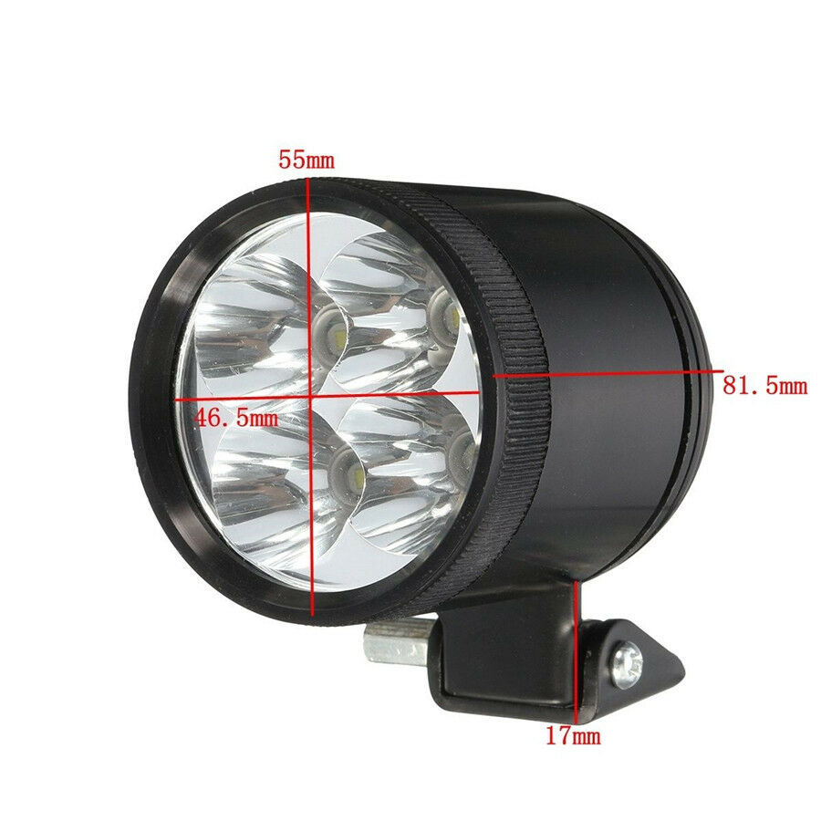 Pair 40W 2980LM Motorcycle Headlight LED Spot Driving Fog Light Work Lamp+Switch