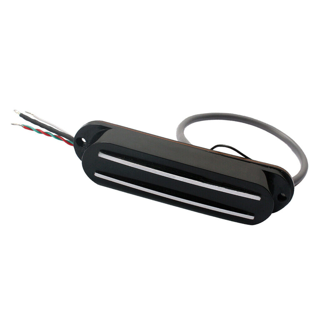 Prewired Dual Hot Rails Pickup Black Cover for Electric Guitars Replacement Part