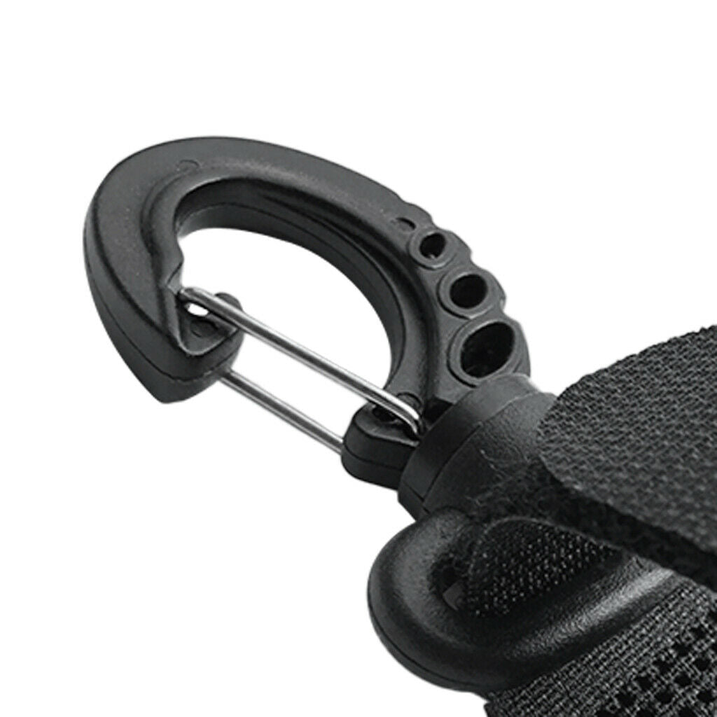 2pcs Dinghy Boat Canoe Kayak Nylon Paddle Clips Fishing Rod Holder Keeper Black