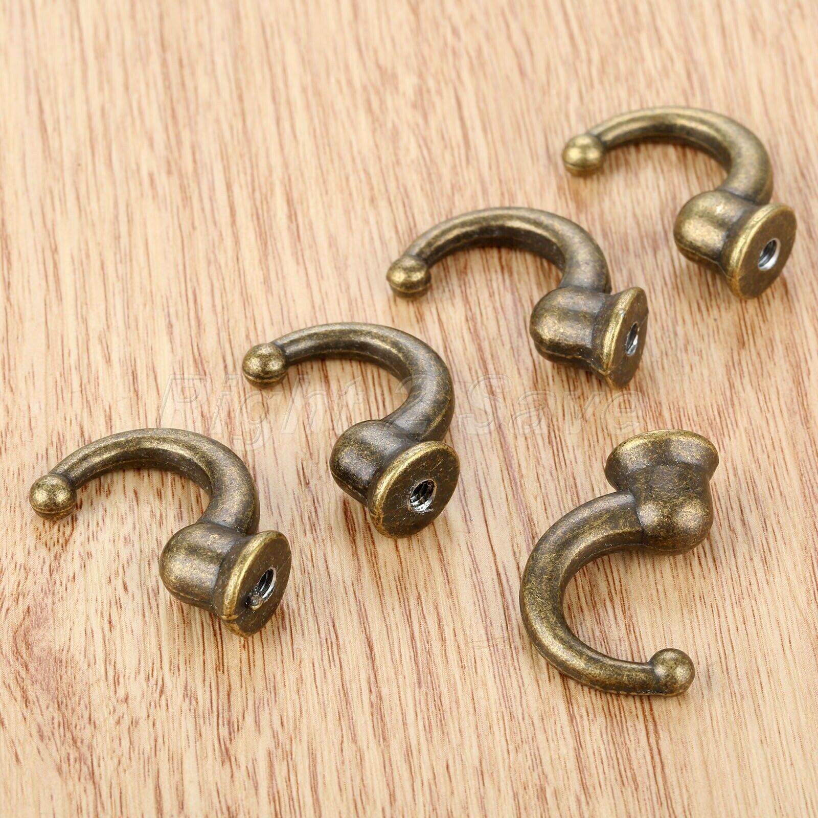 5pcs Wall Mounted Bathroom Kitchen Door Hook Towel Clothes Hat Hanger 11mm*29mm