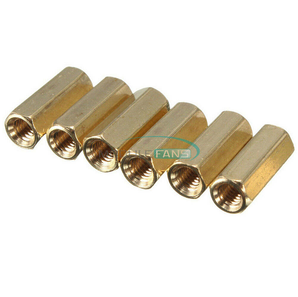10PCS M3 12mm BrassPCB Boards Hex Screw Net Nut Standoff Spacer M3*12