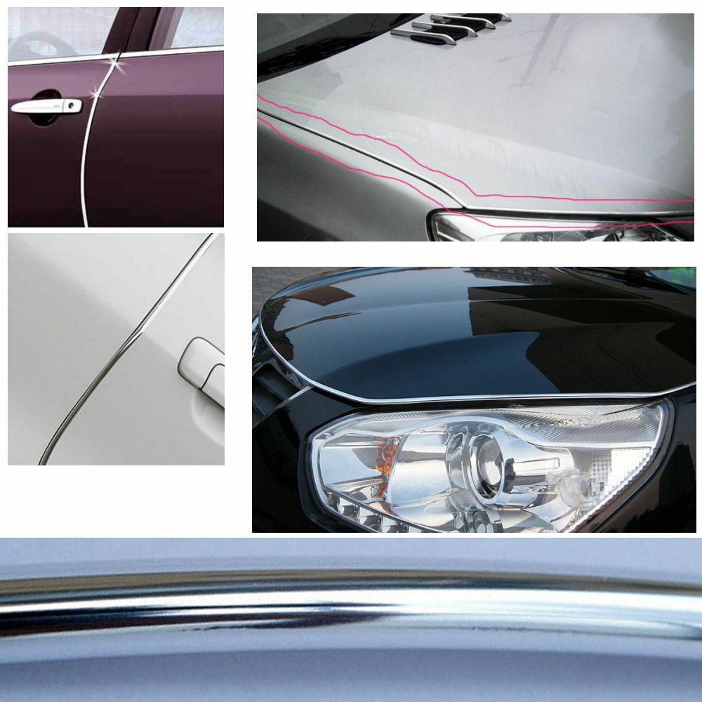 Chrome Moulding Trim Strip Car Auto Door Edge Scratch Guard Protector Cover15M