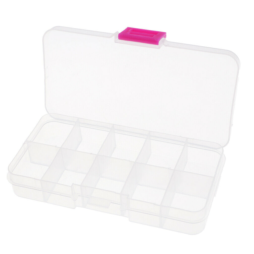 Home Clear Plastic Jewelry Beads Organizer Box
