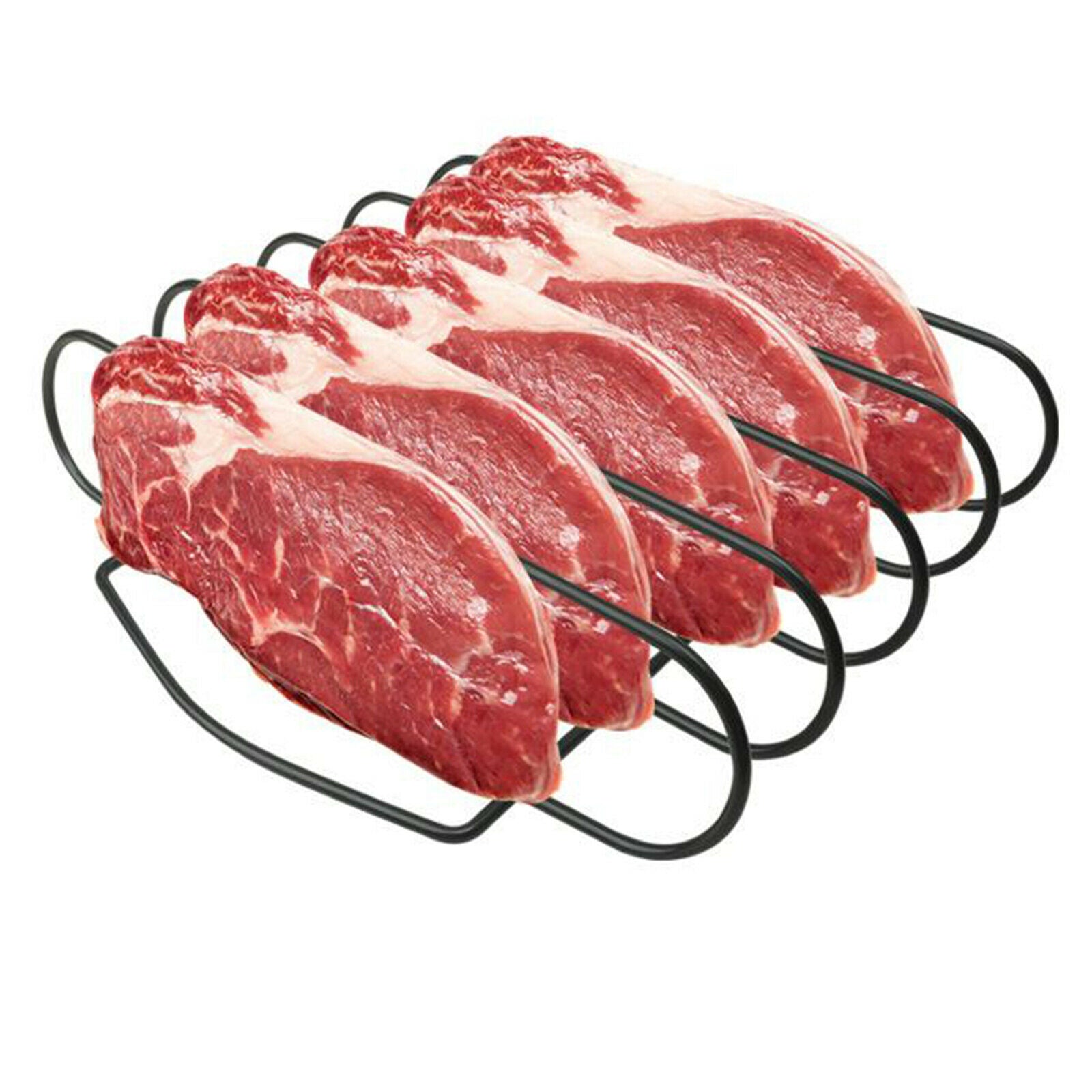Iron BBQ Rib Rack Non-stick Steak Rack Roast Grill for Charcoal Stove