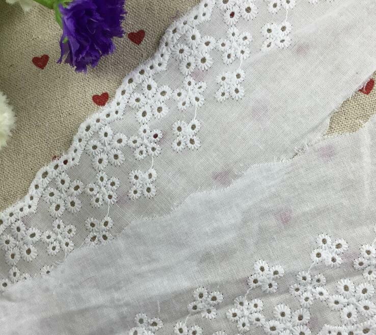 5 Yards embroidery Flower Lace Trim Wedding dress Sewing Accessories