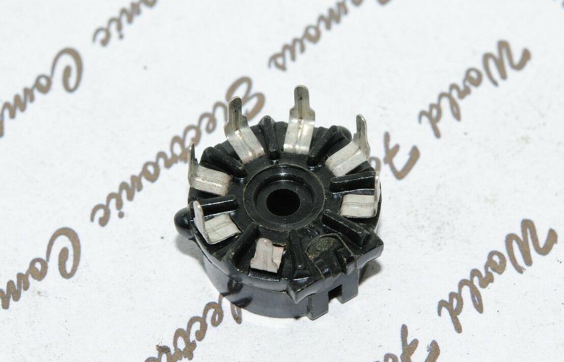 10pcs - ONEIDA 7 Pin Tube PCB Socket - brass cadmium plated contacts