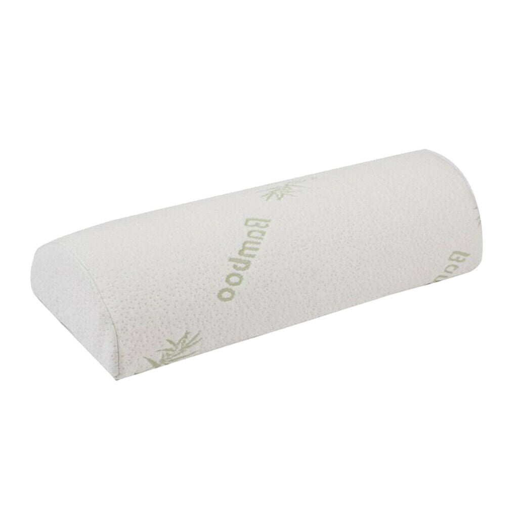 Half Moon Memory Foam Lumbar &Leg Bolster Pillow with removable cover