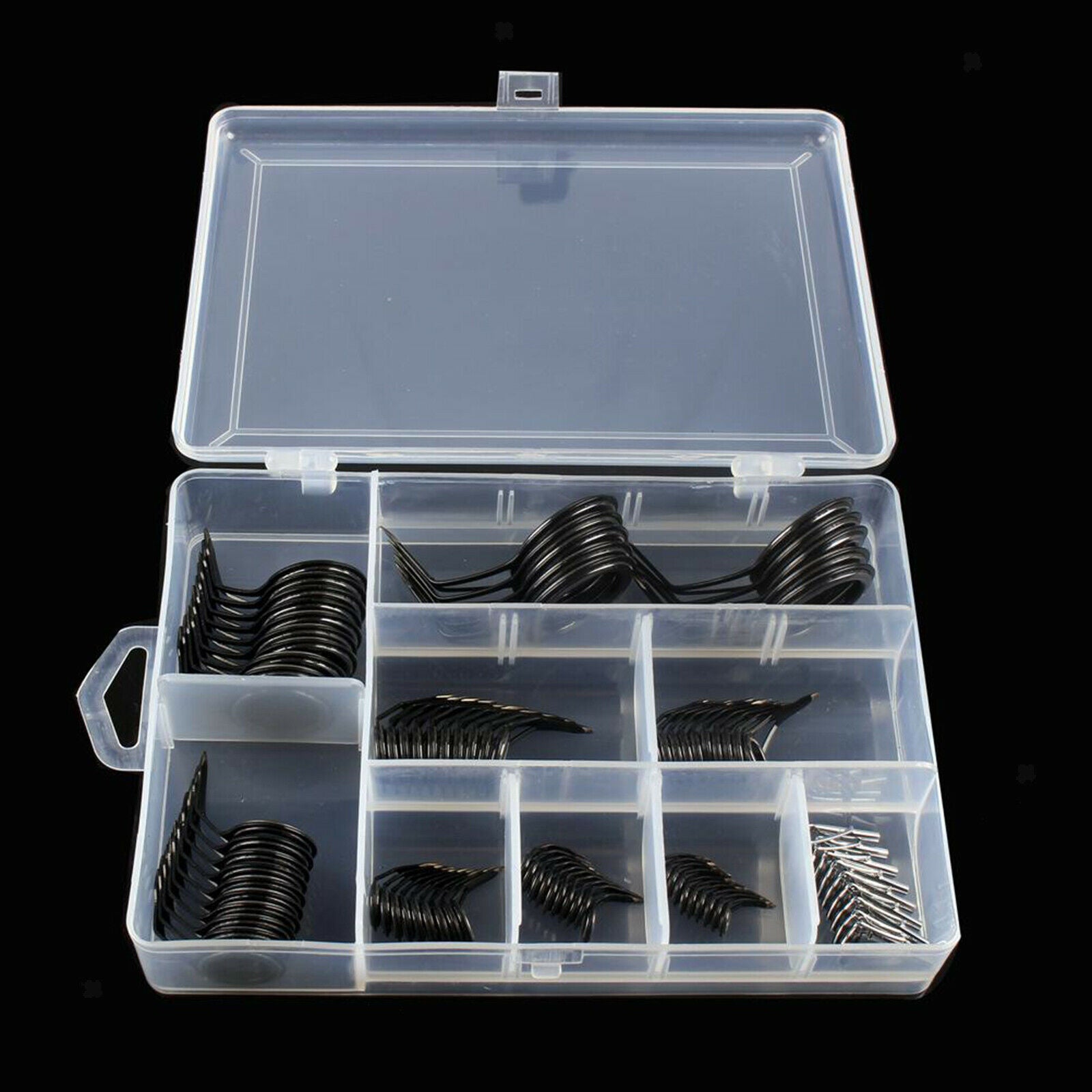 90x Fishing Rod Eye Rings Casting Fishing Pole Guides 9 Sizes w/ Storage Box