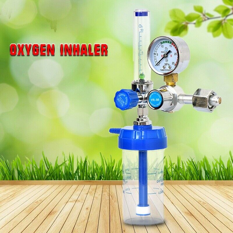 Oxygen Inhalator Meter Medical Pressure Reducing Valve O2 Pressure Regulator US