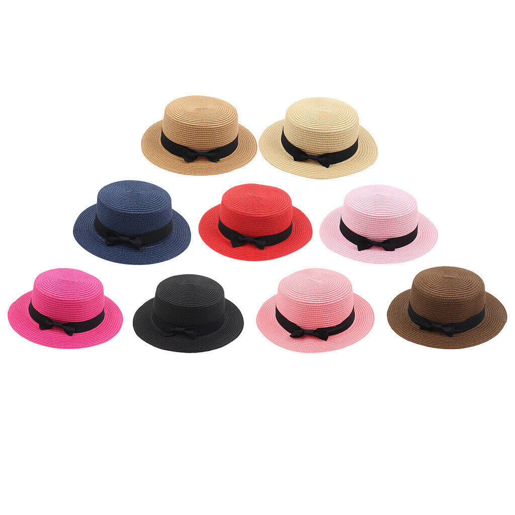 Church Bow Fedora Hat Wide Brim Sun Hat Sun Protection Outdoor Light Brown