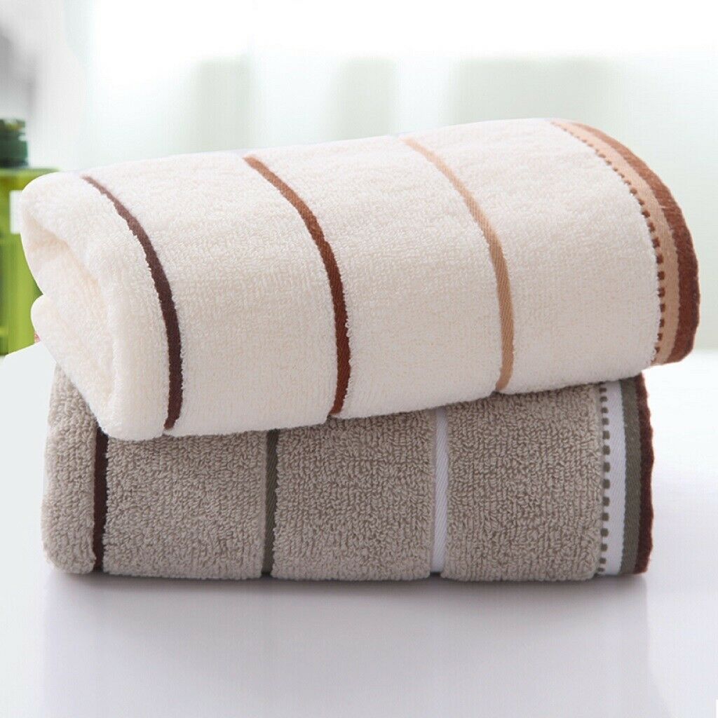 2 Pack Soft Cotton Towels Hand Hair Bath Spa Home Washcloths 13x29inch