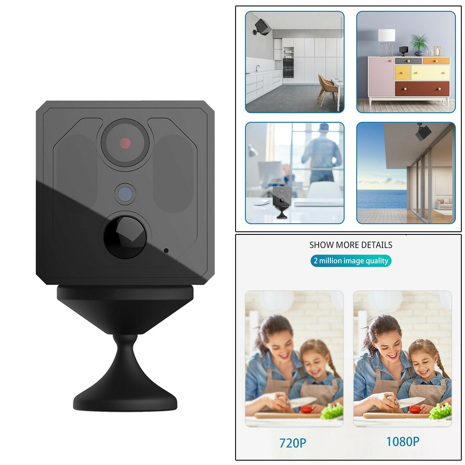4K Mini Hidden Spy Camera Baby Monitor Wireless for Home Security Warehouse